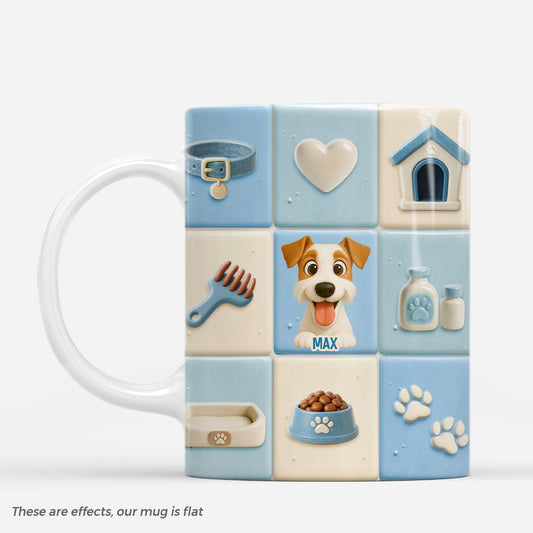 7242MUS1 3d printing effect personalized dog coffee mugs_ gifts for dog lovers 7242M
