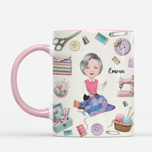 7245MUS2 3d printing effect just a girl who loves sewing mug custom gifts for sewers 7245M