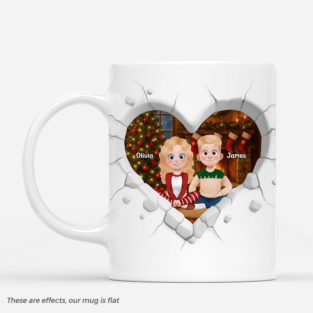 7252MUS1 3d printing effect personalized mug with photo christmas gifts for couples 7252MKQNG