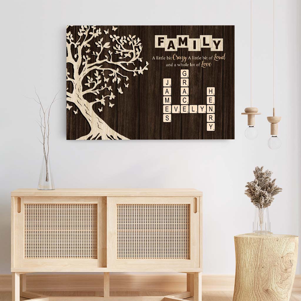 7256CUS3 personalized family canvas family name crossword wall art_ 7256C8T5I