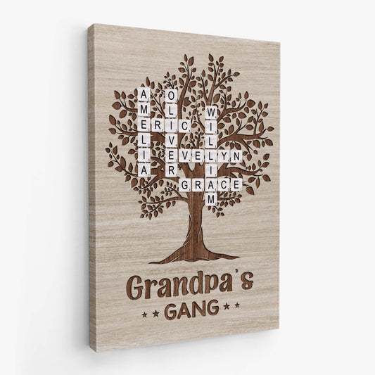 7258CUS2 crossword name wall art_ personalized canvas for grandma grandpa 7258C8L5A