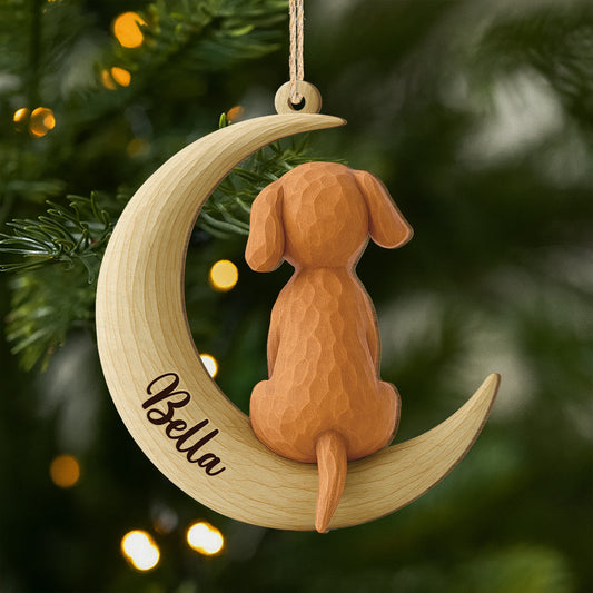 7260OUS1 3d printing effect 1 layered wooden dog ornaments custom christmas gifts 7260O