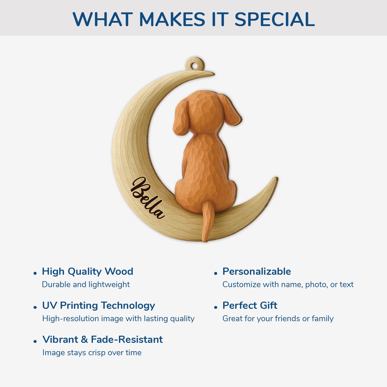 7260OUS4 3d printing effect 1 layered wooden dog ornaments custom christmas gifts 7260O