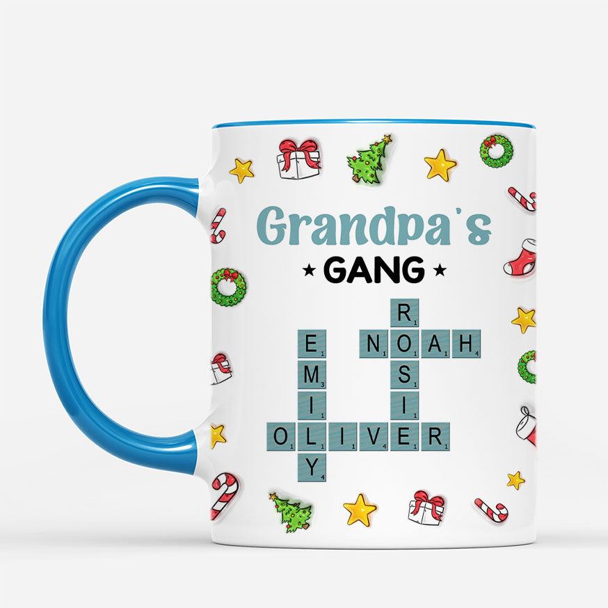 7264MUS2 3d printing effect personalized christmas mugs crossword gifts for grandma grandpa 7264MKQ5A