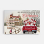 7268CUS1 personalized family canvas with names_ at christmas all roads lead home 7268CTV5I