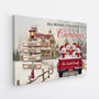 7268CUS2 personalized family canvas with names_ at christmas all roads lead home 7268CTV5I