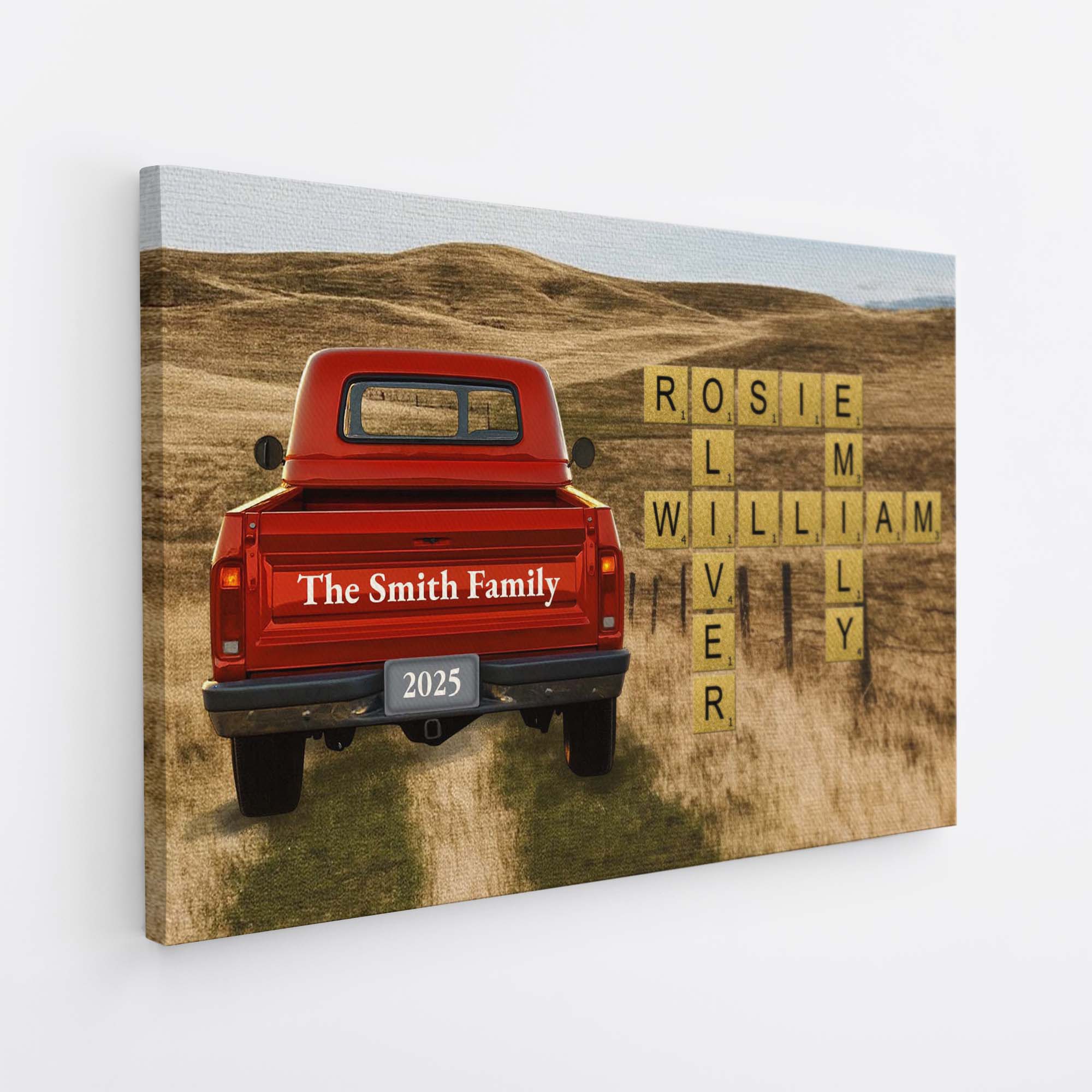 7269CUS2 family crossword canvas personalized gift for family 7269CTT5I