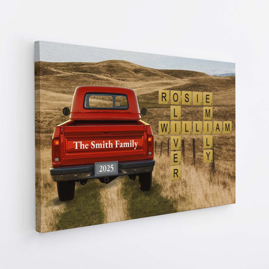 7269CUS2 family crossword canvas personalized gift for family 7269CTT5I