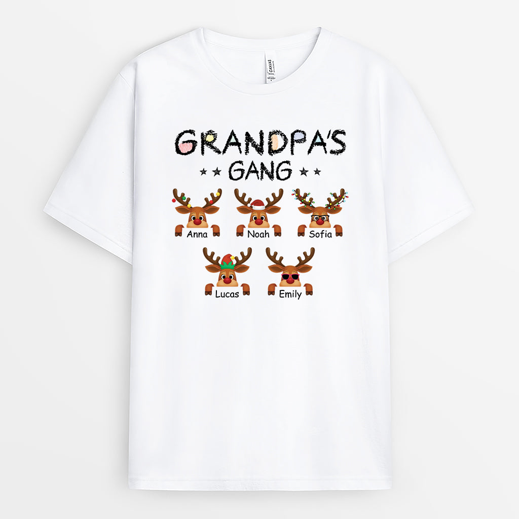 7270AUS1 reindeer christmas shirt custom gifts for grandma and grandpa 7270A3Z5B