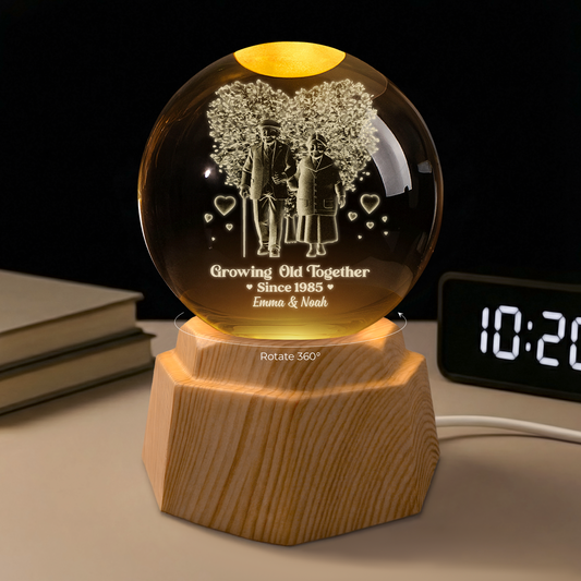 7275LUS1 personalized 3d crystal ball lamp anniversary gifts for couples 7275L5V5G