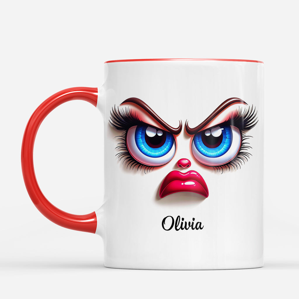 7279MUS2 funny woman face mug_ personalized gifts for her 7279M3PCA
