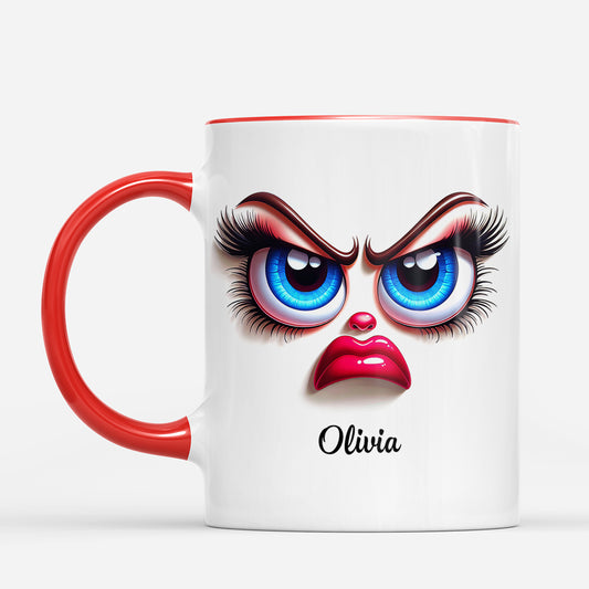 7279MUS2 funny woman face mug_ personalized gifts for her 7279M3PCA