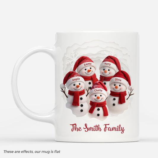 7288MUS1 3d printing effect snowman christmas mugs personalized gifts for family 7288M8VNI