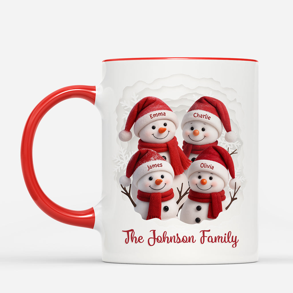 7288MUS2 3d printing effect snowman christmas mugs personalized gifts for family 7288M8VNI