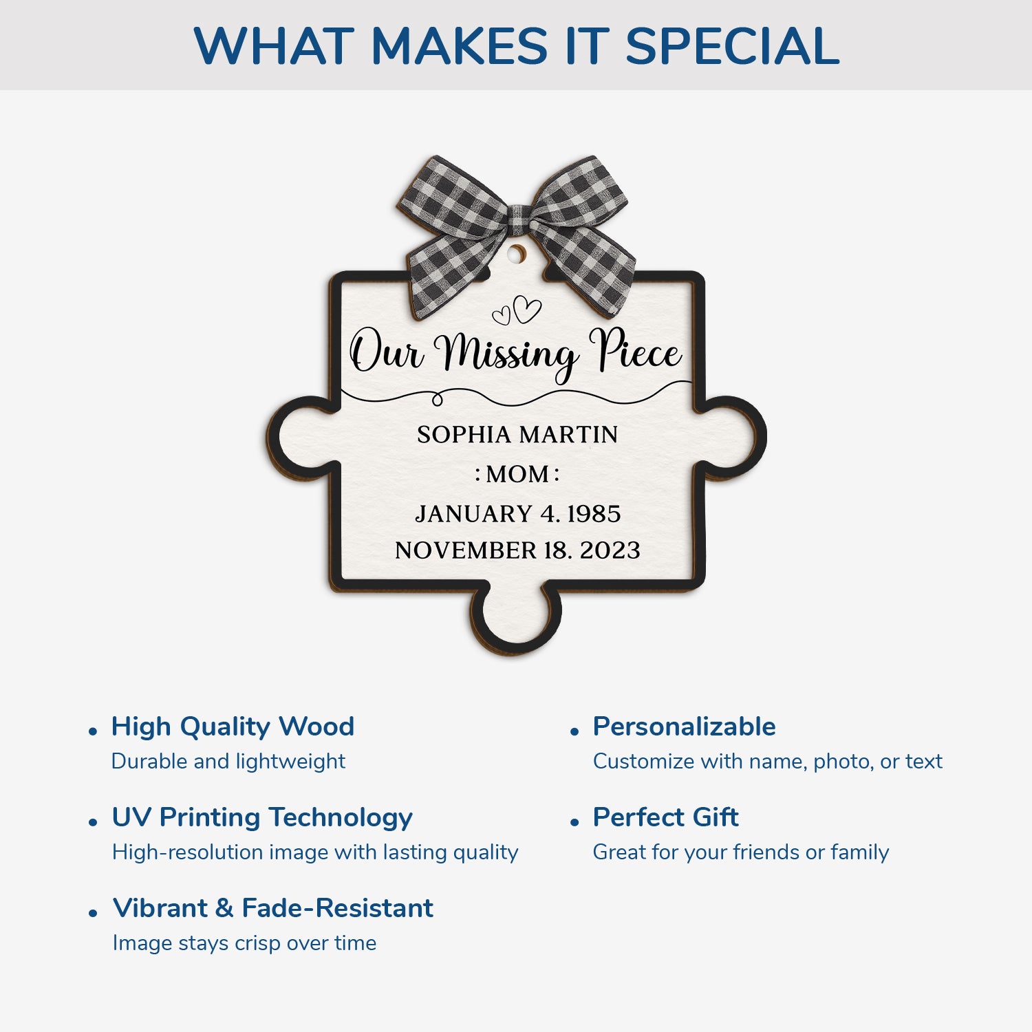 7290OUS4 2 layered wooden puzzle piece christmas ornaments_ custom memorial gifts 7290OTQCA