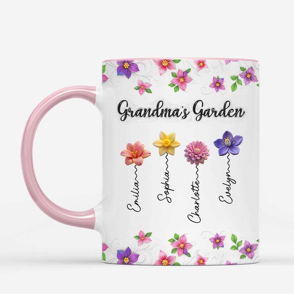 7295MUS2 3d printing effect grandmas garden mug_ with names custom gifts for grandma mom 7295M6VZA