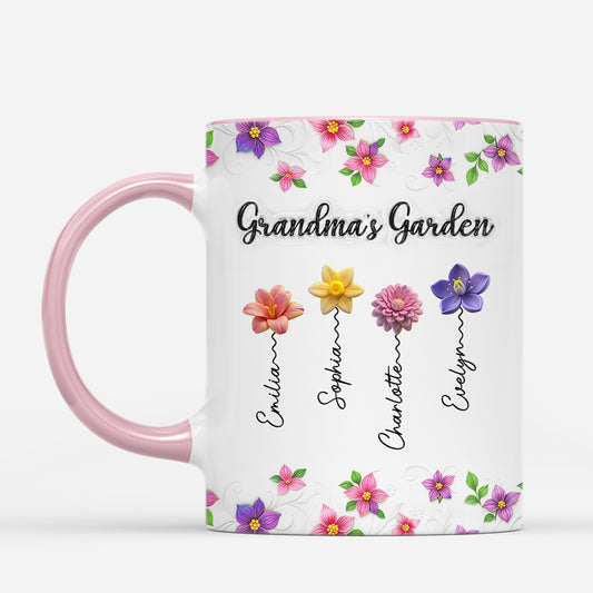 7295MUS2 3d printing effect grandmas garden mug_ with names custom gifts for grandma mom 7295M6VZA