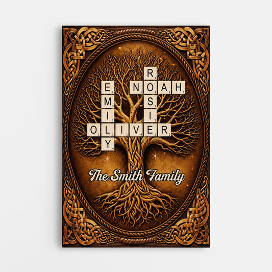 7302CUS1 personalized family tree gift family crossword canvas with names 7302c6twi_c04c6840 b0aa 4c83 8b8a d73e952525d0