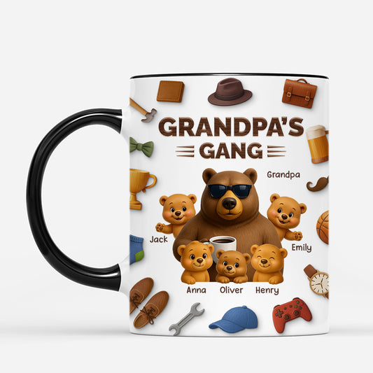 7304MUS2 3d printing effect papa bear mug with names custom gifts for dad grandpa 7304M6VZB