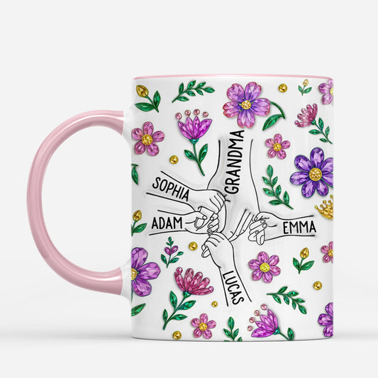 7305MUS2 3d printing effect purple floral mug_ personalized gifts for mom grandma 7305M6TTA_d23648c8 2b96 4a72 8e82 b64fa43b8933