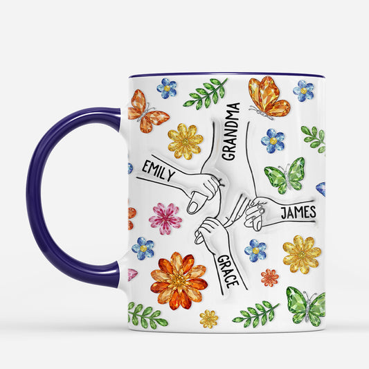 7307MUS2 3d printing effect flower and butterfly mug custom gifts for mom grandma 7307M6TAA