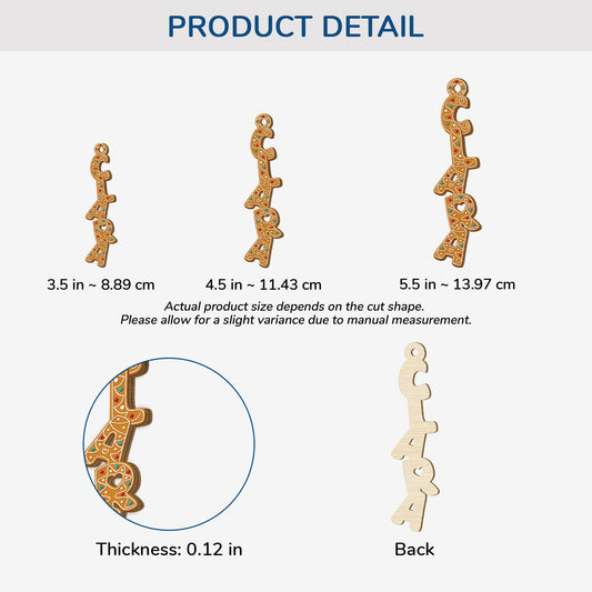 7322OUS2 1 layered wooden letter ornaments personalized xmas gifts 7322OKV5A