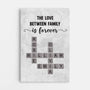 7328CUS1 custom family crossword canvas the love between family is forever 7328C8M5I