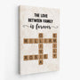 7328CUS2 custom family crossword canvas the love between family is forever 7328C8M5I