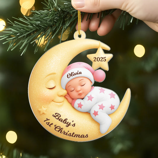 7330OUS2 3d printing effect acrylic babys 1st christmas ornament personalized kids gifts 7330O3Q5K