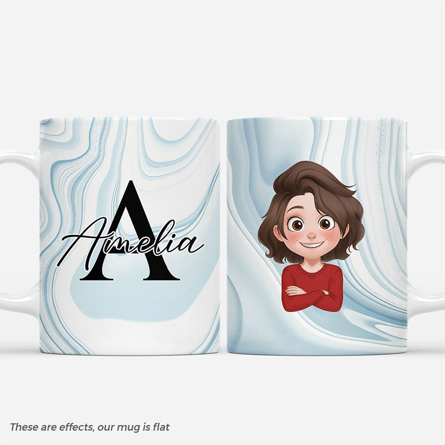 7334MUS1 3d printing effect personalized initial mugs gifts for him her 7334M8VTA