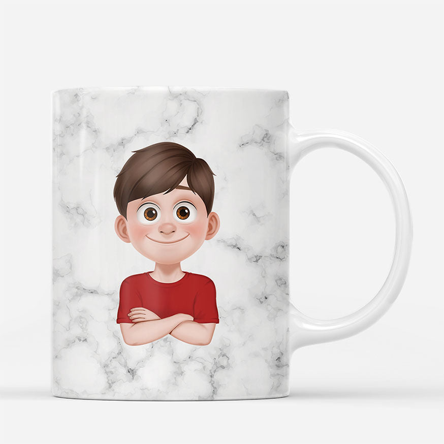7334MUS3 3d printing effect personalized initial mugs gifts for him her 7334M8VTA