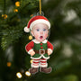 7352OUS1 acrylic elf christmas ornaments with a photo personalized baby gifts 7352OTV5K