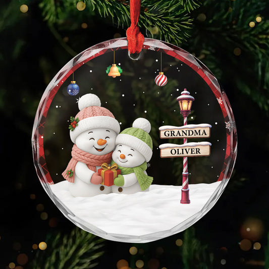 7362OUS1 glass grandma and grandchildren ornament_ custom christmas gifts for grandparents 7362O3T5A