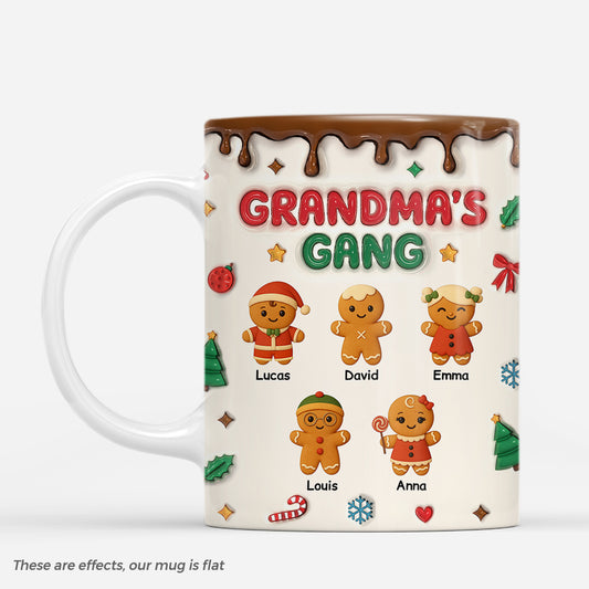 7369MUS1 3d printing effect custom gingerbread man mug christmas gifts for grandma grandpa 7369M3QWA