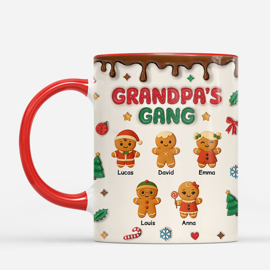 7369MUS2 3d printing effect custom gingerbread man mug christmas gifts for grandma grandpa 7369M3QWA