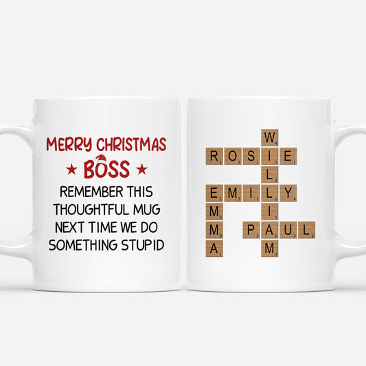 7370MUS1 merry christmas boss crossword puzzle art mug custom gifts for coworkers 7370MKPCO
