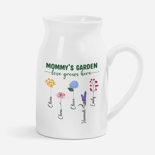 7379OUS1 personalized flower vase momgrandmas garden love grows here 7379o6q5a