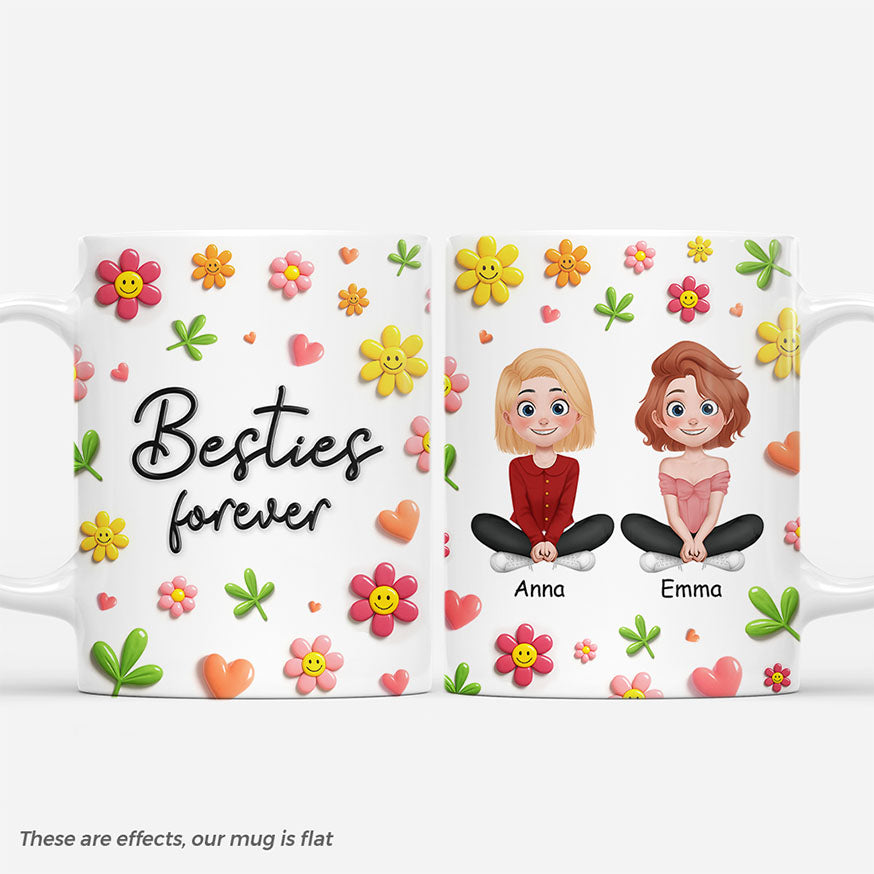 7398MUS1 3d printing effect besties forever mug personalized gifts for friends sister brother 7398M8LTF_1