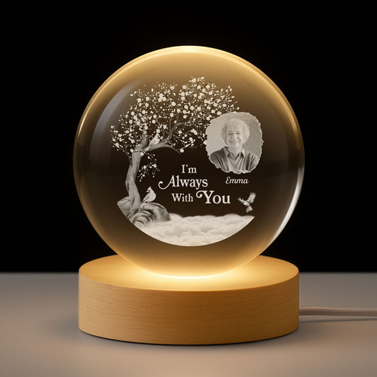 7407LUS1 photo crystal ball lamp personalized memorial gifts 7407L3TAA
