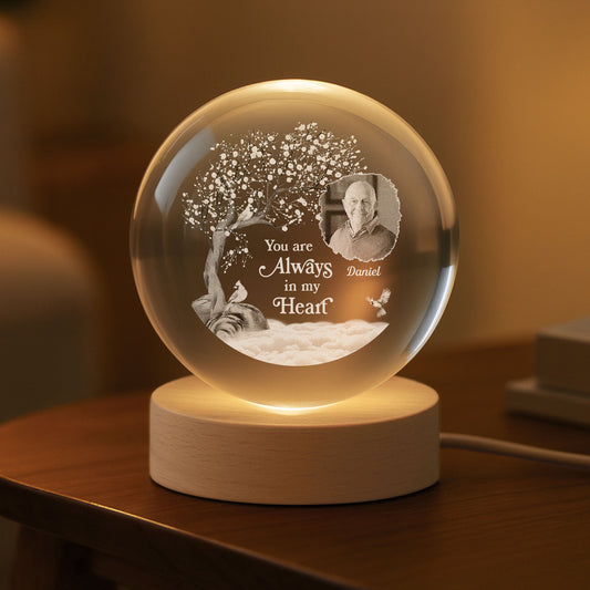 7407LUS2 photo crystal ball lamp personalized memorial gifts 7407L3TAA