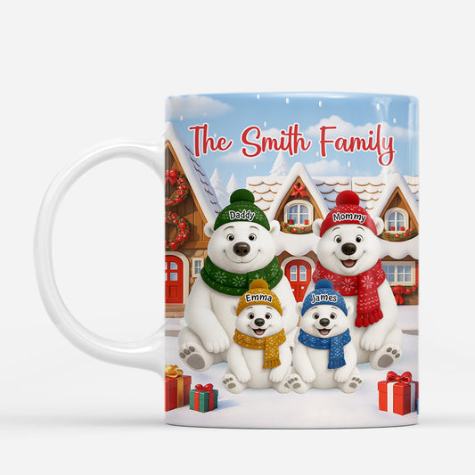 7417MUS1 white bear family mugs personalized christmas gifts for family 7417M3PZI