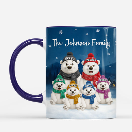 7417MUS2 white bear family mugs personalized christmas gifts for family 7417M3PZI