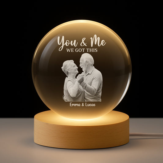 7418LUS1 custom photo crystal ball lamp personalized gifts for couples 7418L3PCG