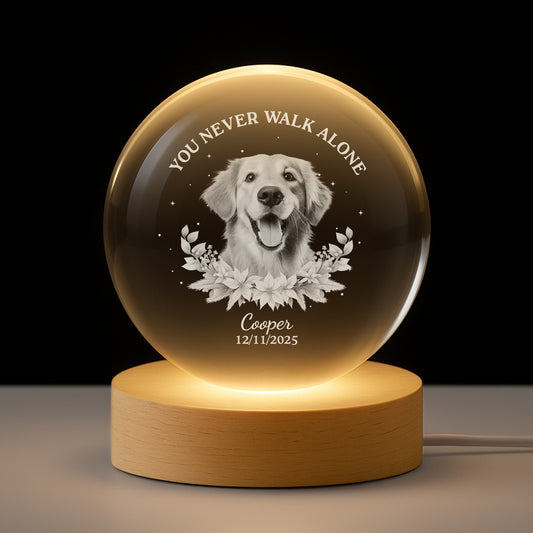 7422LUS1 photo crystal ball lamp personalized pet memorial gifts 7422L3QWC