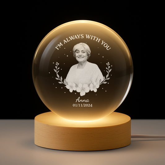 7422LUS1 photo crystal ball lamp personalized remembrance gifts 7422L3QWA