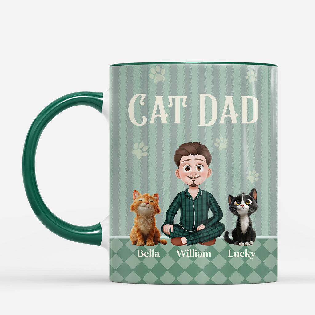 7424MUS2 striped cat mom mug personalized cat and owner mug 7424M8TAD