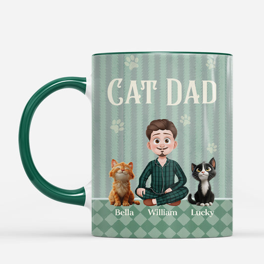7424MUS2 striped cat mom mug personalized cat and owner mug 7424M8TAD