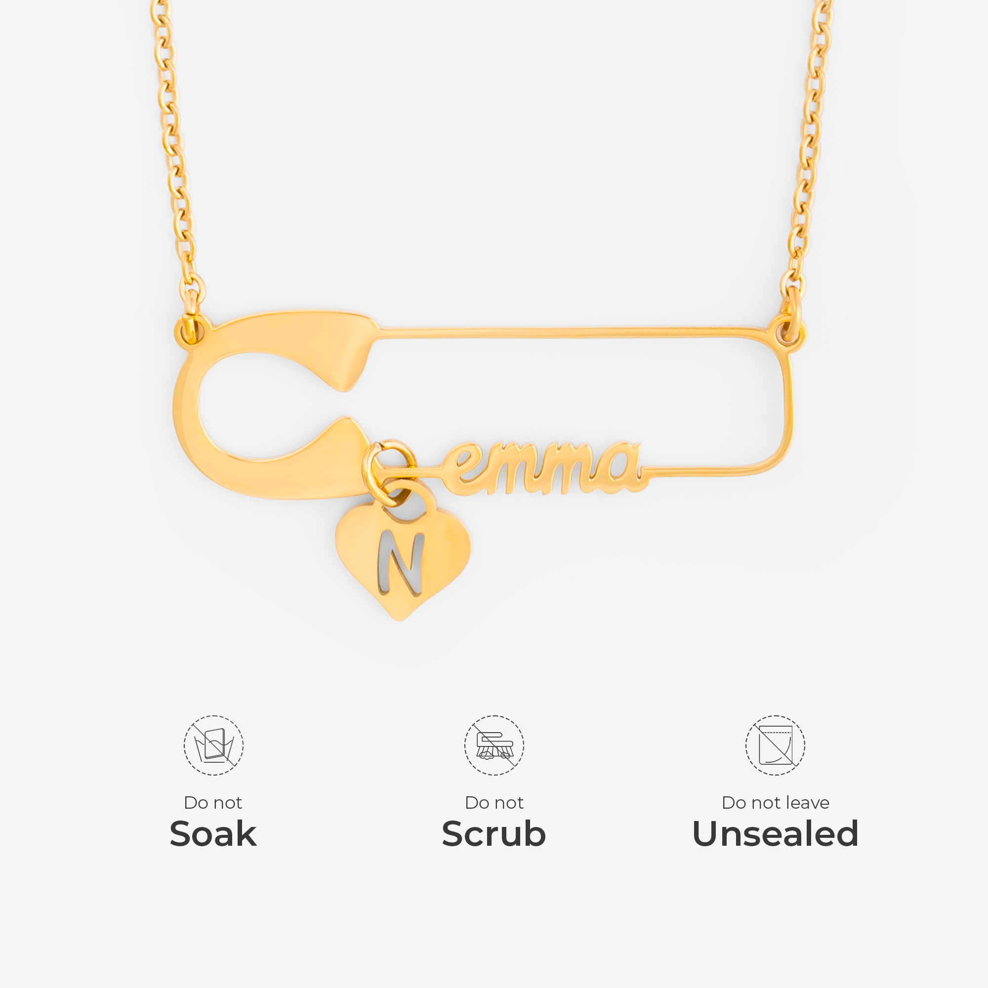 7426JUS4 safety pin necklace with name personalized gifts for him her 7426J0V5A