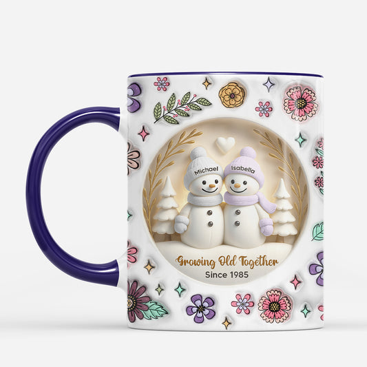 7427MUS1 3d printing effect snowman mugs custom christmas gifts for couples 7427M3LAG_2