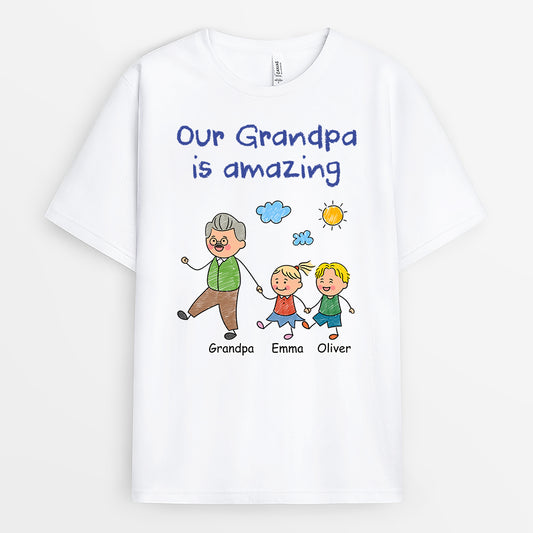 7429AUS1 personalized grandpa shirts with names gifts for grandpagrandma 7429a8pzb